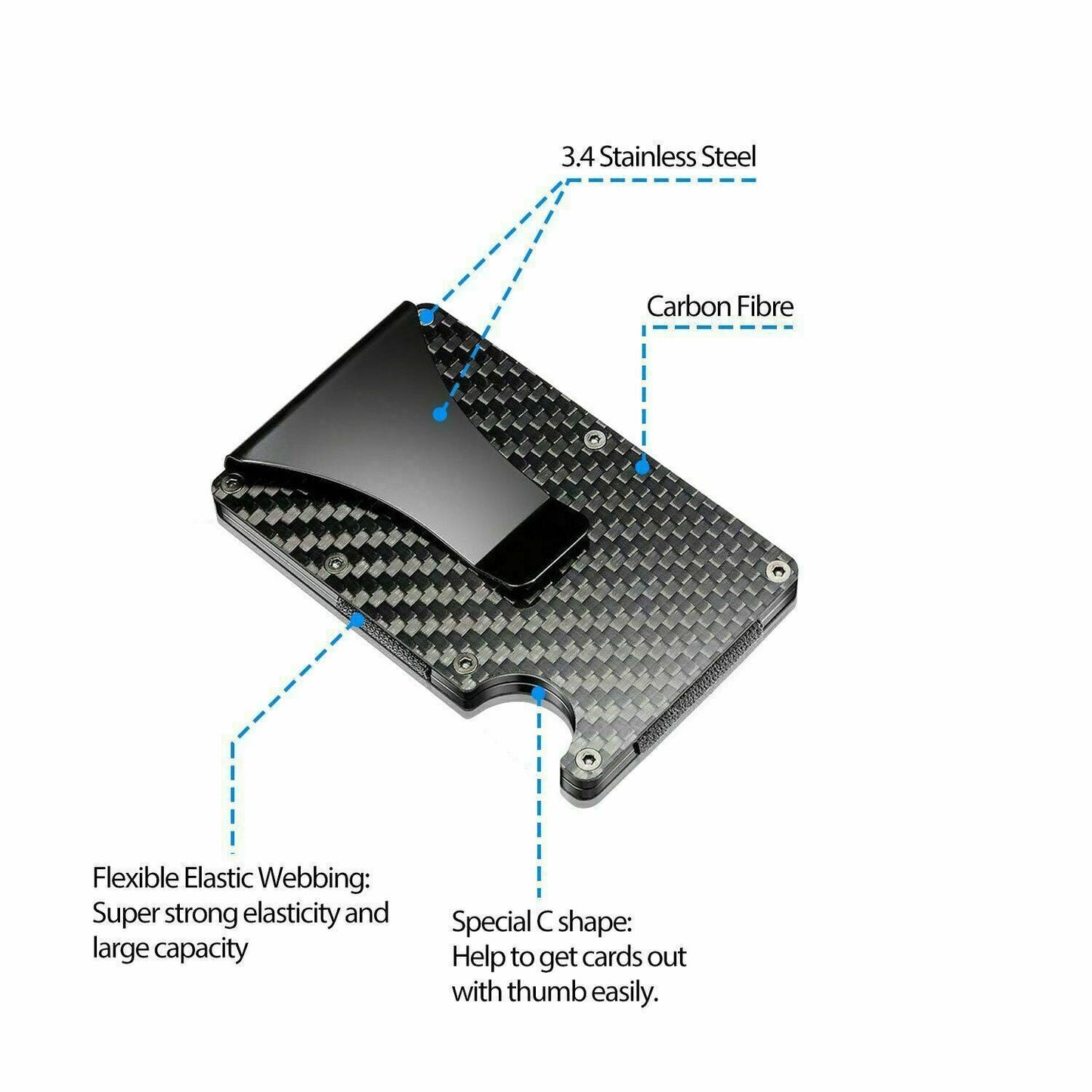 RFID-Protected Carbon Fiber Wallet for Men: Sleek, Durable, and Secure